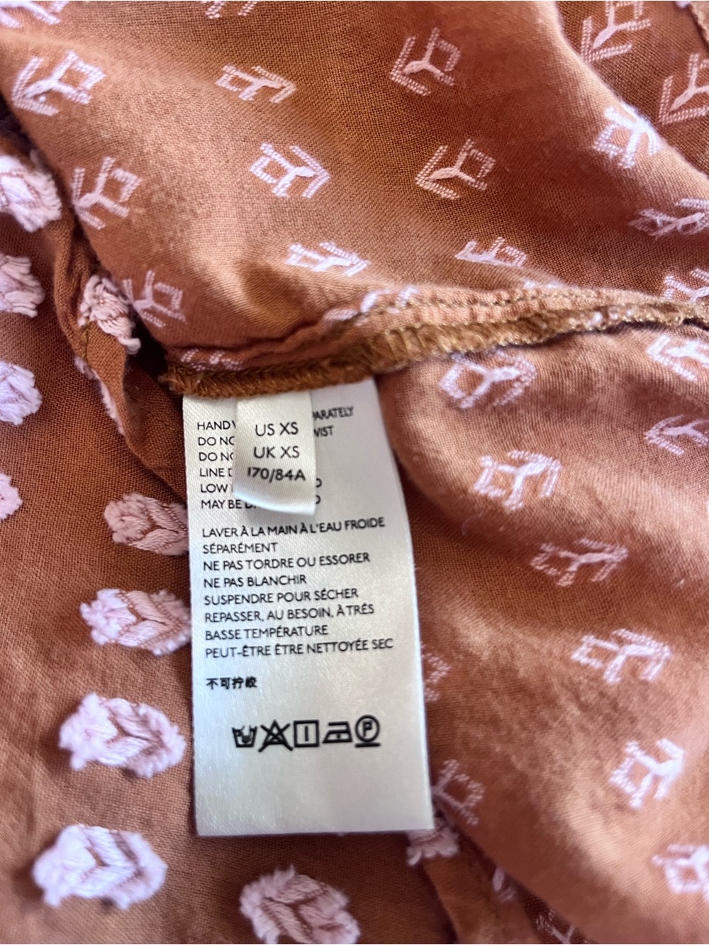 Anthropologie Pilcro & the Letterpress terracotta puff-sleeve blouse - Picture 8 of 9